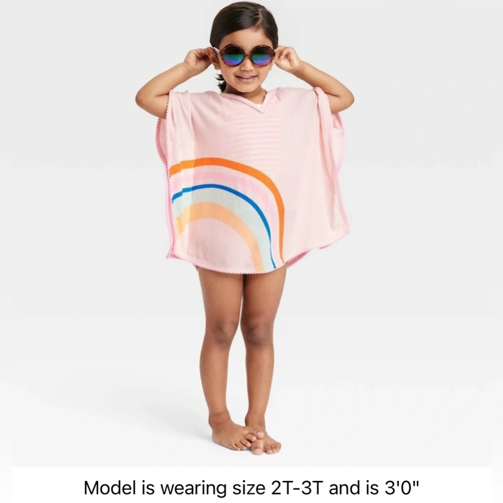 NWT Toddler Girls' Rainbow‎ Cover Up Dress - Cat & Jack™m Rainbow 12-18M